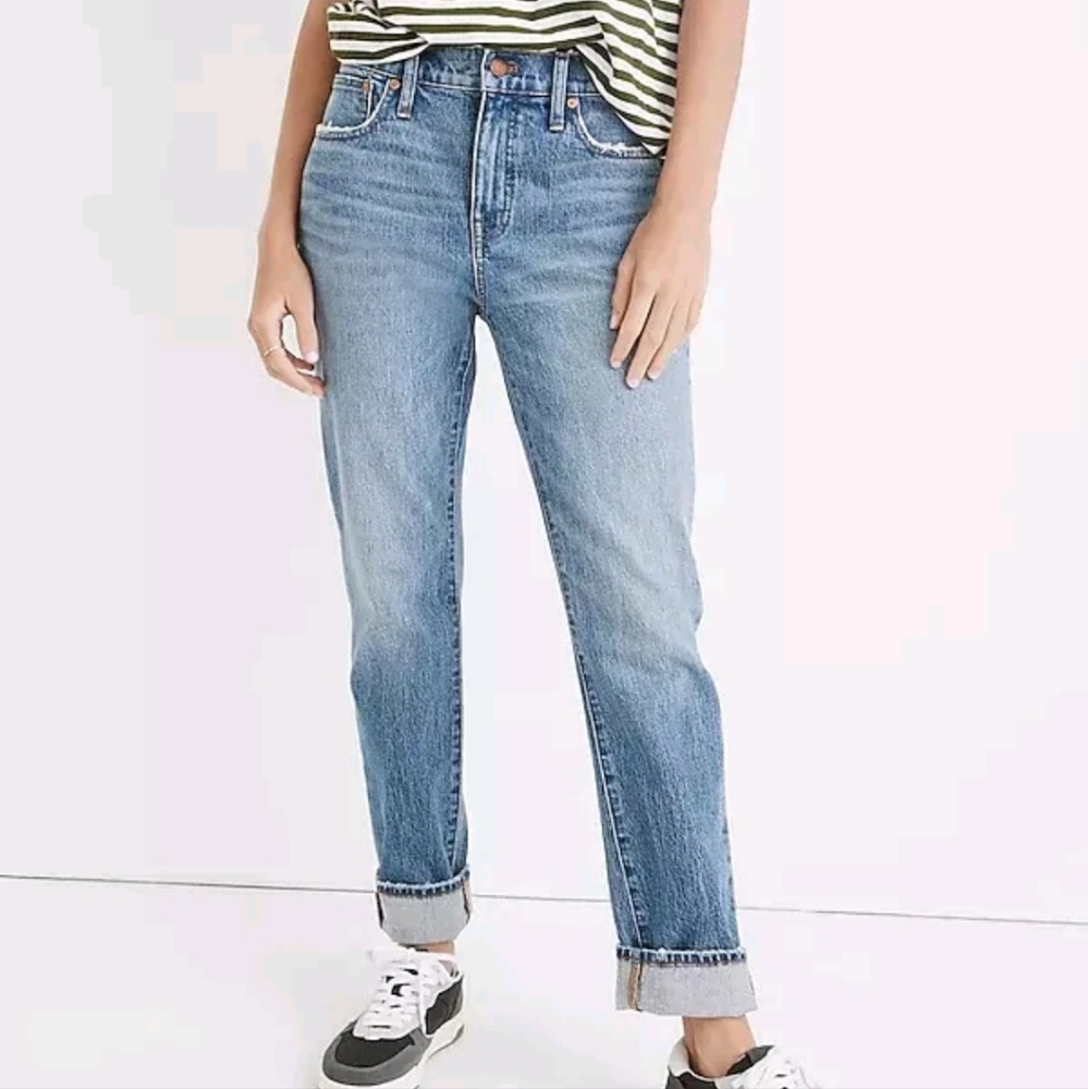 Madewell Tomboy Straight Jeans Wright Wash 28